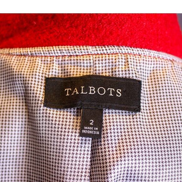 Talbots Wool Blend Jacket Blazer Red Size 2 - Picture 4 of 5